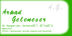 arpad gelencser business card